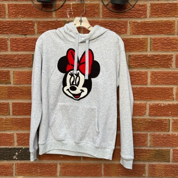 Disney Minnie Mouse Grey Stitched/Crocheted Hoodie- Size Small - Picture 3 of 9